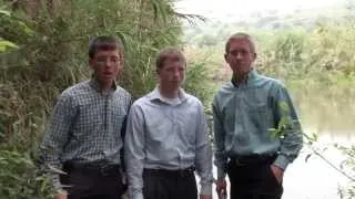 "On Jordan's Stormy Banks I Stand" Bach Brothers Trio at the Jordan river, A cappella Hymn