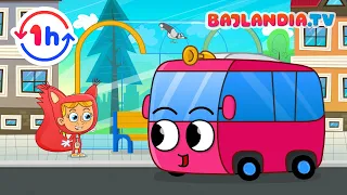 Koła Autobusu Kręcą Się - LOOP 1 Godzina - Piosenka dla Dzieci - Bajlandia TV