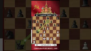 Carlos Torre vs Jose Raul Capablanca  -Torneo de Moscu 1925-Ronda 11