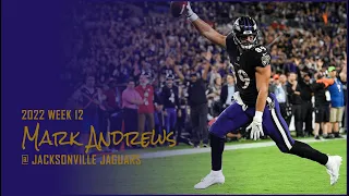 Mark Andrews TE Baltimore Ravens | Every target and catch | 2022 | Week 12 @ Jacksonville Jaguars