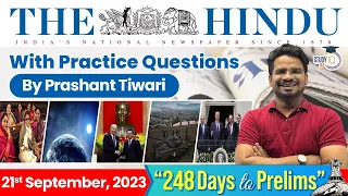 The Hindu Analysis by Prashant Tiwari | 21 September 2023 | Current Affairs Today | StudyIQ