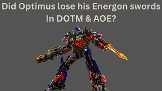 What happened to Optimus Primes energon blades(theory and explanation)