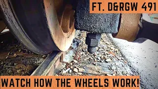 Railroad 101: How do railroad wheels interact with the rail? A study on D&RGW 491