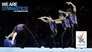 2018 Acrobatic Worlds, Antwerp (BEL) - Highlights MEN'S GROUP FINAL - We Are Gymnastics !