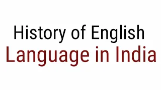 History of English Language in India in Hindi