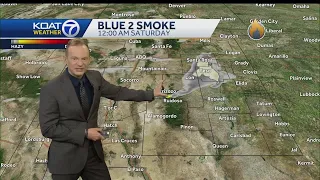Smoke forecast for New Mexico from wildfires burning in the state