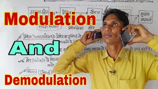 Modulation and demodulation in hindi. ##modulation #demodulation #ps_classes