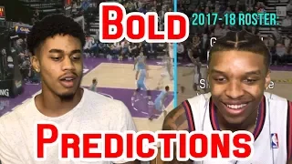 BLACK9NE AT IT AGAIN... 2017-2018 NBA SEASON BOLD PREDICTIONS REACTION!