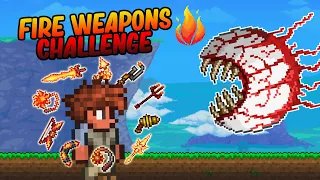 Can You Beat Terraria MASTER MODE Using Fire Weapons Only?