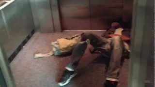 College Student Falls Asleep in Elevator