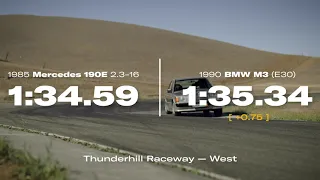 Thunderhill Lap: BMW E30 M3 vs 190E 2.3-16 - Hagerty ICONS with Jason Cammisa - Randy Pobst BONUS!