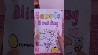 sanrio blindbag! #sanrio #papercraft #blindbag #diy #mymelody #cinnamoroll #kuromi #hellokitty #asmr