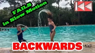 Epic Fails Compilation. In Slow Motion. Video Backwards