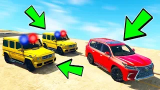 ЛЫСЫЙ КОП ПРОТИВ БАНДИТА НА БЕЗДОРОЖЬЕ! ОПАСНЫЙ РЕЖИМ КОШКИ-МЫШКИ В GTA 5 ONLINE (ЭПИК И УГАР)