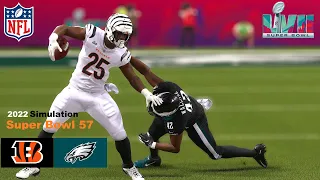 Philadelphia Eagles vs Cincinnati Bengals Simulation Super Bowl 57 Franchise Madden 23 4k Game Play