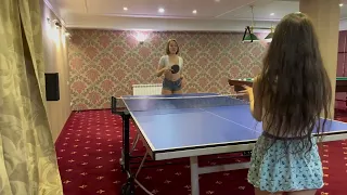 LITTLE PRINCESS vs Renita   Highlights Moments   Women's Table Tennis