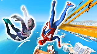 GTA 5 Water Ragdolls Spider-Gwen #25 (Euphoria/Physics | Funny Moments)