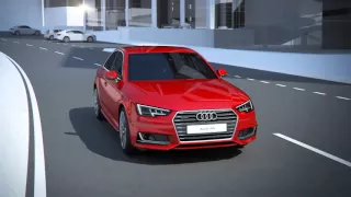 Audi A4 Exit warning system Animation