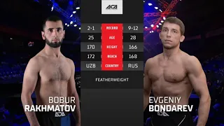 Бобур Рахматов vs. Евгений Бондарев | Bobur Rakhmatov vs. Evgeniy Bondarev | ACA YE 36