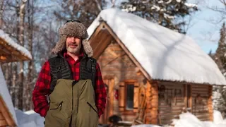 The Reality of Living in the Canadian Wilderness in Winter | Building a Sauna with Hand Tools