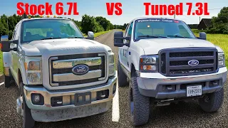 Stock 6.7L vs Tuned 7.3L Powerstroke