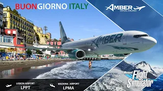 BUONGIORNO ITALY✈️ MSFS BOEING 737-800/ LLBG - LIRN /Amber Virtual/VATSIM  ATC/FSLTL/FS2CREW/GSXpro