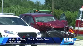 SNN: Victim in Dump Truck crash dies