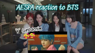 AESPA reaction to BTS - 'Boy With Luv' (ft. Halsey) MV #AESPAreactionBTS