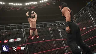 WWE 2K19 gameplay - Roman Reigns vs Finn Balor (Steel cage)