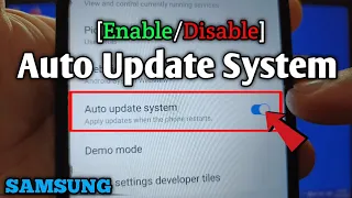 How to enable or disable auto update system on Samsung Galaxy A02 | Developer Options