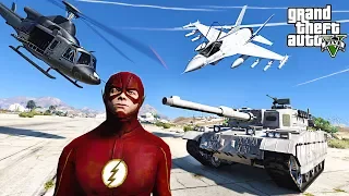 GTA 5 Mods - THE FLASH VS MILITARY - US ARMY AND AIRFORCE !!!