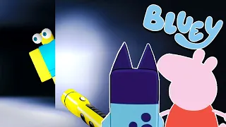 BLUEY y PEPPAPIG ESCAPAN del NOOB OJOS GIGANTES | Las Aventuras de BLUEY en ROBLOX!