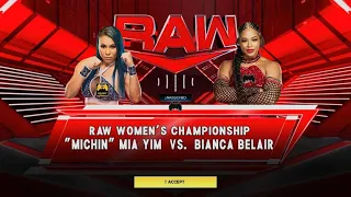 WWE 2K23 Universe Mode Mia Yim vs Bianca Belair