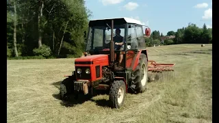 Nahrabování, lisování sena 2018 - Farma Trnka / ZETOR 7211, NEW HOLLAND