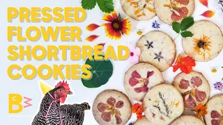 The Best Shortbread Cookie Recipe with Edible Pressed Flowers