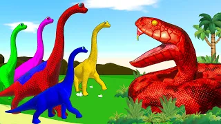 New Hollywood Movie (2023) Dinosaur Attack | T-rex Chase Snake in Animal Revolt Battle Simulator