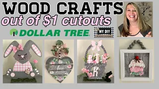 Dollar Tree Wood Crafts | Dollar Tree DIY | Spring decor | Farmhouse decor | SO CUTE!!