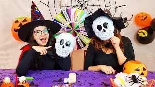 DESAFIO DA ROLETA MISTERIOSA DE CORES NO HALLOWEEN (MYSTERY WHEEL OF COLORS CHALLENGE | Luluca