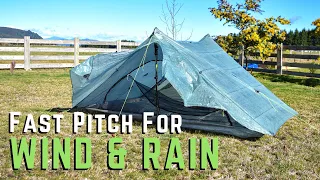 Setting Up Your Tent in the Wind - Pitching the Duplex Tent in Bad Weather (Tenting in a Storm)