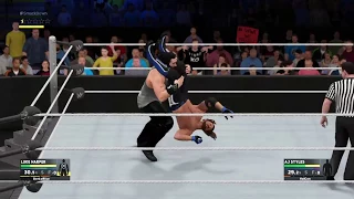 WWE2K17 Luke Harper vs AJ Styles online match highlights