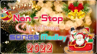 Christmas Non Stop Songs 2022 - 3 Hours of Non Stop Christmas Songs Medley