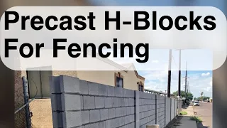 Precast Click Fence with H channel blocks