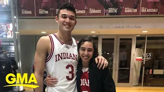 College athlete surprises sister by paying off her student debt l GMA