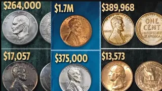 Top 52 Most Valuable Coins//Pennies, Dollars and One Cent English expensive Coins List!