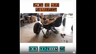 YXZ1000R FRONT CV AXLE REPLACEMENT (Rhino Axles)