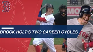 Brock Holt goes for the cycle twice in career