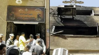 People gather outside Cairo Coptic church following deadly fire | AFP