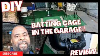 INSANE  DIY Homemade BATTING CAGE In The Garage At HOME| COST FOR ENTIRE CAGE #diy #passion