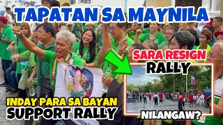 SARA RESIGN RALLY AT INDAY PARA SA BAYAN SUPPORT RALLY TAPATAN SA MAYNILA!