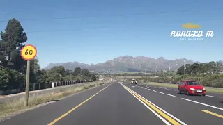 Driving On M12 Kuilsriver TO STELLENBOSCH In Cape Town, South Africa.